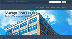 Desktop Screenshot of managethatproject.com